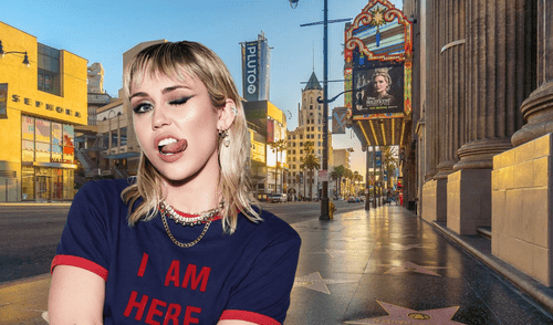 Miley Cyrus termina en UCI tras grabar en el Paseo de la Fama. Foto: Composición LR/ Difusión