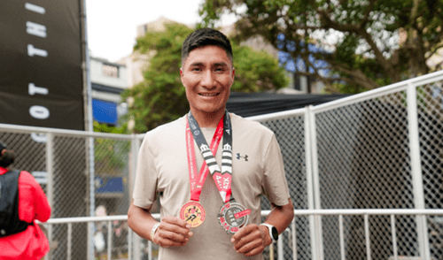El atletismo peruano en lo más alto del podio mundial. Foto: Under Armour El atletismo peruano en lo más alto del podio mundial. Foto: Under Armour