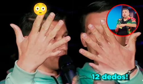 El peruano sorprendió a los asistentes de Hablando Huevadas al mostrar sus manos con 6 dedos en cada una. Foto: composición LR/ TikTok/ @hablandohuevadas.pe El peruano sorprendió a los asistentes de Hablando Huevadas al mostrar sus manos con 6 dedos en cada una.