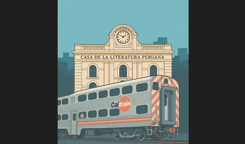 Caslit y el tren. Diseño: Jhon Casco. Caslit y el tren. Diseño: Jhon Casco.