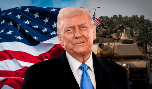 Desfile militar en Washington D.C. por el cumpleaños de Donald Trump. Foto: composición LR Desfile militar en Washington D.C. por el cumpleaños de Donald Trump.