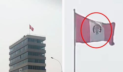 Transeúntes notaron que la bandera del Perú estaba al revés y no dudaron en expresar su molestia ante la falta de respeto al símbolo patrio. Foto: composición LR/ TikTok/ Latina Noticias Transeúntes notaron que la bandera del Perú estaba al revés y no dudaron en expresar su molestia ante la falta de respeto al símbolo patrio.