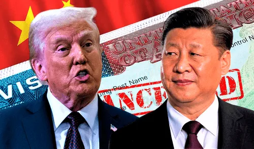 Donald Trump anunció que eliminará permisos para estudiantes chinos. Foto: Composición LR. Donald Trump anunció que eliminará permisos para estudiantes chinos. Foto: Composición LR.