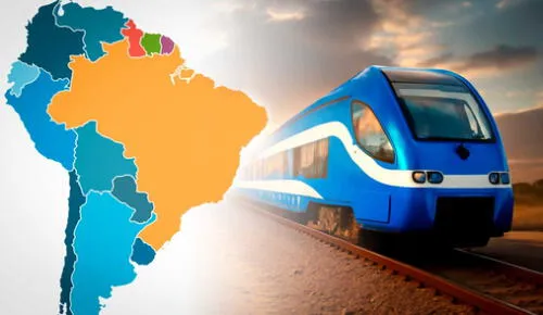 Se prevé que el nuevo tren bioceánico beneficie a Perú, Bolivia y Brasil. Foto: familysearch/Andina/IA tren bioceánico
