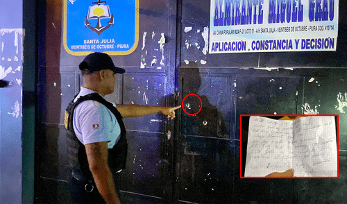 Delincuentes llegaron en una motocicleta y dispararon varias veces contra el portón, para luego dejar una carta extorsiva. Foto: Composición LR/Seguridad Ciudadana Delincuentes llegaron en una motocicleta y dispararon varias veces contra el portón, para luego dejar una carta extorsiva. Foto: Composición LR/Seguridad Ciudadana