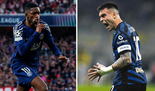 Ousmane Dembélé y Lautaro Martínez son los goleadores del PSG e Inter en esta Champions League. Foto: composición de LR/AFP