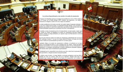CPP en contra de ley de franja informativa.