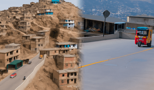 La intervención de la obra comprende 1.5 km de nuevas pistas de concreto, veredas amplias y muros de contención. Foto: Composición LR/IA La intervención de la obra comprende 1.5 km de nuevas pistas de concreto, veredas amplias y muros de contención. Foto: Composición LR/IA