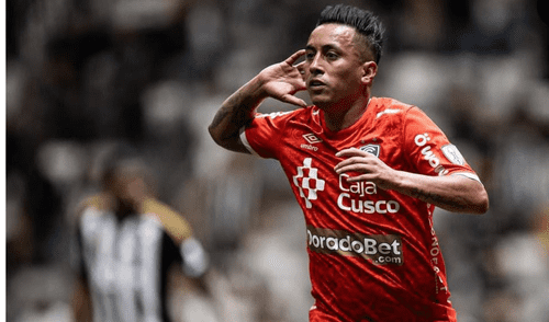 Christian Cueva hizo el gol del empate tras una mano del defensor de Atlético Mineiro Foto: Instagram