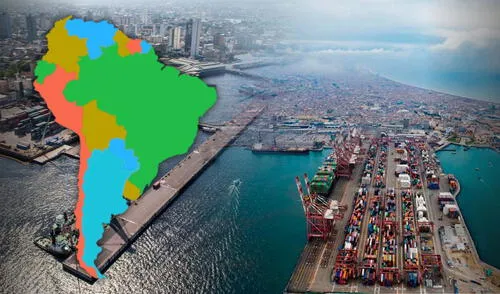 La nueva ruta comercial de Sudamérica que unirá al océano Pacífico con el Atlántico e iniciaría en Perú: beneficiaría a 4 países. Foto: composición LR/Andina/PortaldaCopa. megapuerto de chancay | perú | brasil | colombia | ecuador | megaproyecto | sudamérica | tren biocéanico