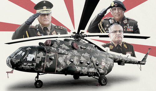 Según el Órgano de Control Institucional del Ejército, los generales David Ojeda, César Briceño y Oswaldo Calle sabían que Helicentro no tenía licencia para reparar helicópteros rusos. Foto: composición LR/Ricardo Cervera Según el Órgano de Control Institucional del Ejército, los generales David Ojeda, César Briceño y Oswaldo Calle sabían que Helicentro no tenía licencia para reparar helicópteros rusos. Foto: composición LR/Ricardo Cervera