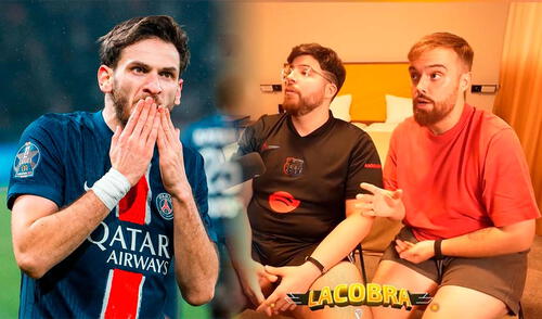 Ibai asegura en stream que Kvaratsjelia y Barcola del PSG tienen raíces peruanas: "Uno de padres y el otro de abuelos peruanos". Foto: composición LR/LaCobra/PSG Ibai Llanos | La Cobra | Stream | PSG | Paris Saint-Germain | Khvicha Kvaratskhelia | Bradley Barcola