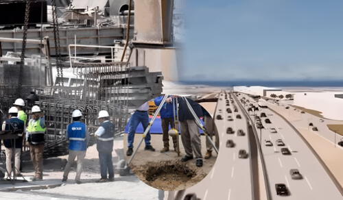 López Aliaga colocó la primera piedra para dar lugar a la construcción de la nueva obra de la Municipalidad de Lima. Foto: Composición LR