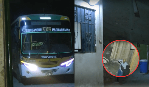 Extorsionadores ingresan a coche de buses en Manchay. Foto: composición LR / captura Panamericana