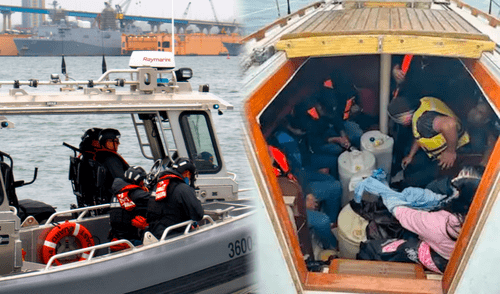 La Guardia Costera de EEUU detuvo a inmigrantes mexicanos en California. La Guardia Costera de EEUU detuvo a inmigrantes mexicanos en California.