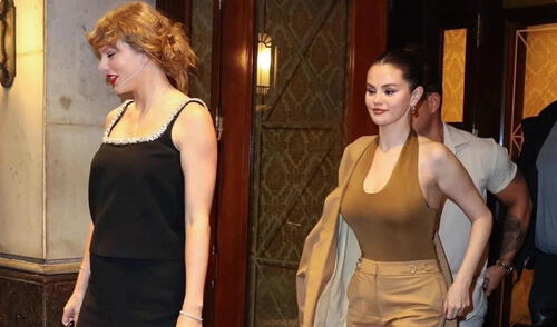 Selena Gómez y Taylor Swift capturadas por el lente de fotógrafos tras su cena.