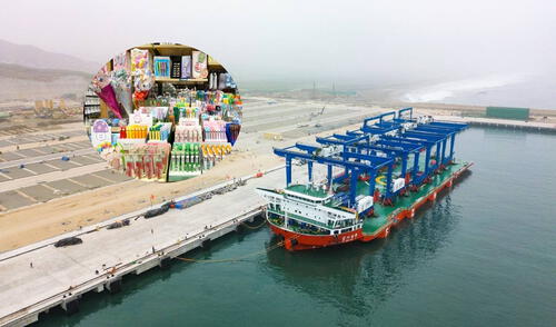 Productos chinos ingresan al Perú a través del Megapuerto de Chancay y en mucho menos tiempo. Productos chinos ingresan al Perú a través del Megapuerto de Chancay y en mucho menos tiempo.