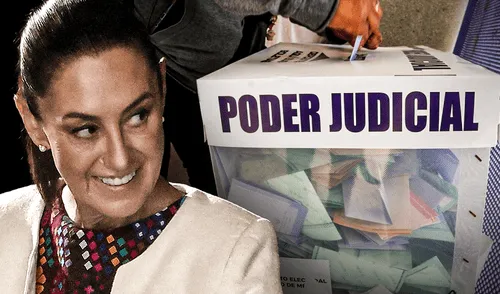 Sheinbaum asegura que las elecciones judiciales fueron un éxito para la democracia, analistas lo refutan. Foto: composición LR / AFP / OEJ