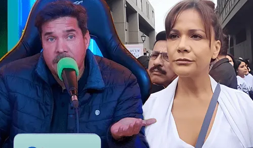 Gabriel Calvo se enfrenta a Mónica Sánchez. Foto: composición LR/difusión/YouTube/Carlos Orosco Gabriel Calvo y mónica Sánchez