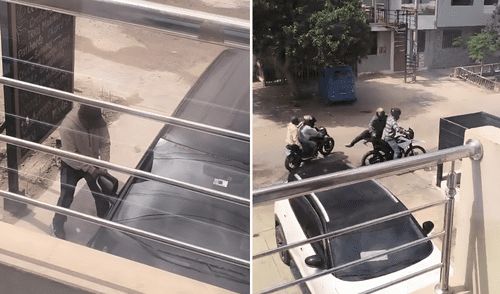 Delincuentes asaltan a sujeto frente a cevichería. Foto: composición LR