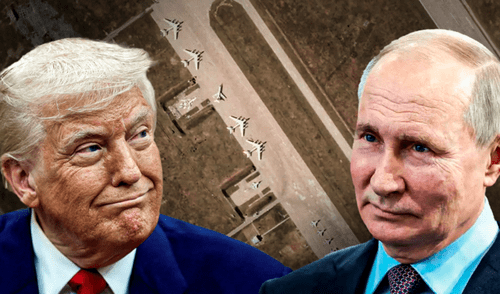 Trump y Putin conversaron por teléfono. Foto: composición LR Trump y Putin conversaron por teléfono.