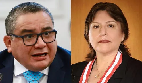 Juan José Santiváñez presentó una denuncia constitucional contra la fiscal de la Nación | Composición: LR. Juan José Santiváñez presentó una denuncia constitucional contra la fiscal de la Nación