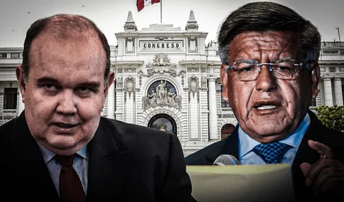 Autoridades como César Acuña y López Aliaga se podrían ver beneficiadas por la iniciativa de ser respaldados por la ciudadanía en referéndum | Composición: Gerson Cardoso / Foto: LR. César Acuña, Rafael López Aliaga, Congreso