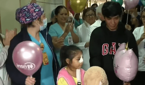 Menor de 7 años que cayó de obra paralizada en Chosica es dada de alta. Foto: TV Perú