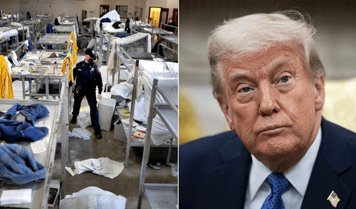 Denuncian trato "inhumano" en los centros de detención de inmigrantes de Trump.