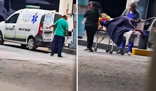 Usuarios en redes sociales cuestionaron que no se haya abastecido la ambulancia antes de trasladar a la paciente.