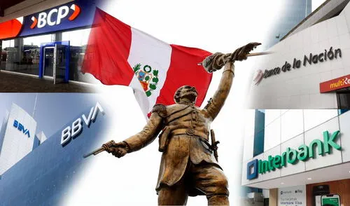 Banco en Perú no abrirán sus oficinas este 7 de junio declarado feriado nacional.