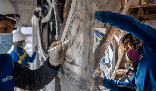 Realizan restauración a monumento histórico en Cercado de Lima. Foto: composición LR