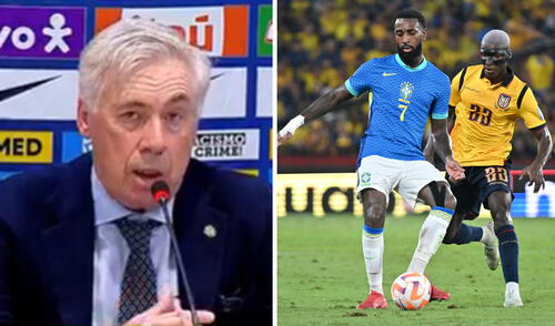 Carlo Ancelotti consiguió un empate en su primer partido como DT de Brasil por eliminatorias. Foto: composición de LR/DSports/Conmebol