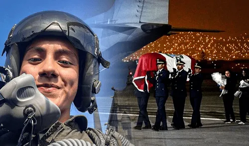 Presidenta Dina Boluarte y ministros participan del velatorio de Ashley Vargas. Foto: composición LR/Andina