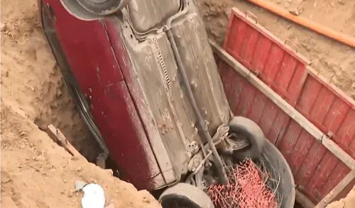 Vecinos denuncian falta de señalización en obra de Ventanilla. Foto: Canal N Vecinos denuncian falta de señalización en obra de Ventanilla. Foto: Canal N