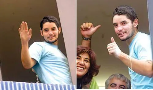 André Caselino, el día que se reencontró con sus padres. Foto: La República