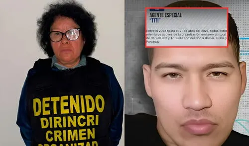 Marina Hernández De la Cruz realiza transacciones al extranjero con dinero de extorsiones. Foto: Composición LR/La República/CDN/captura de pantalla de América TV Marina Hernández De la Cruz realiza transacciones al extranjero con dinero de extorsiones. Foto: Composición LR/La República/CDN/captura de pantalla de América TV