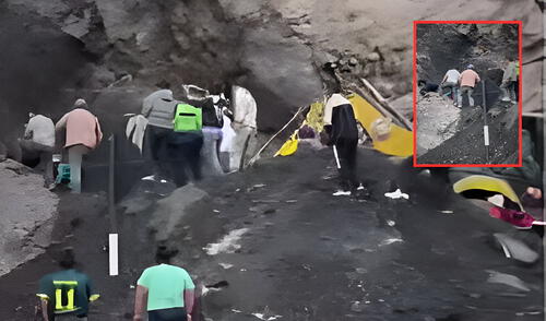 Dos trabajadores de una obra murieron luego de ser sepultados en Áncash. Foto: Composición LR/Andina