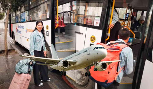 El nuevo Aeropuerto Internacional Jorge Chávez cuenta con un nuevo servicio de transporte público denominado 'AeroDirecto'. Foto: composición LR/Andina AeroDirecto