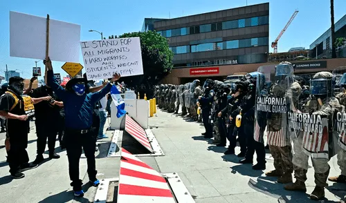 En San Francisco, se realizaron protestas por las redadas de ICE en Los Ángeles, California. En San Francisco, se realizaron protestas por las redadas de ICE en Los Ángeles, California.