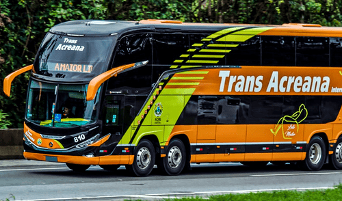 Este peculiar y largo recorrido lo realiza la empresa Trans Acreana, línea que tiene como punto de salida Río de Janeiro. Foto: Vinícius Petris/Onibus&Transporte. El transporte en Sudamérica con la ruta más larga del mundo: tiene 30 paradas, une 2 países y cuesta solo 250 dólares