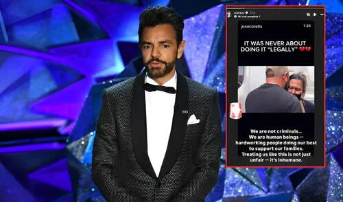 El actor mexicano apoya protestas en Los Ángeles por derechos de inmigrantes.