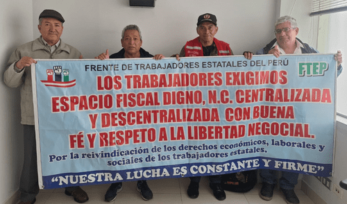 De izquierda a derecha Julio Morales Palomino, Jose Luis Sandoval, Marcos Meza Muñoz, y Martín Abeunelli Sánchez. Foto: Dax Canchari/La República De izquierda a derecha Julio Morales Palomino, Jose Luis Sandoval, Marcos Meza Muñoz, y Martín Abeunelli Sánchez