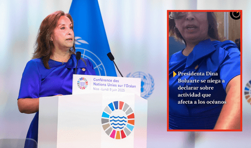 Dina Boluarte se niega a responder pregunta de periodista peruana en Francia.