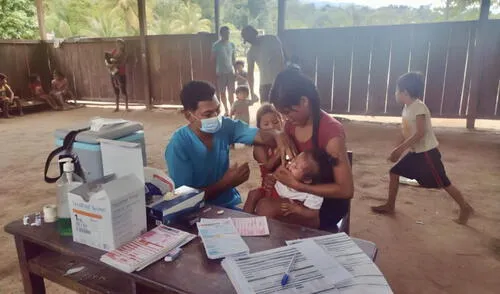 Representantes de 7 etnias amazónicas de Datem del Marañón indicaron que hay 12 menores fallecidos y más de 575 casos reportados por tos ferina. Foto: Difusión