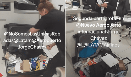 Pasajera peruana denuncia que sufrió un robo al llegar al nuevo aeropuerto Jorge Chávez. Foto: composición LR/TikTok Pasajera peruana denuncia que sufrió un robo al llegar al nuevo aeropuerto Jorge Chávez. Foto: composición LR/TikTok