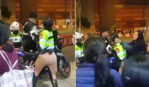 Pareja agrede brutalmente a dos mujeres policías en el Cercado de Lima. Foto: Composición LR/Captura de pantalla de Facebook Pareja agrede brutalmente a dos mujeres policías en el Cercado de Lima. Foto: Composición LR/Captura de pantalla de Facebook