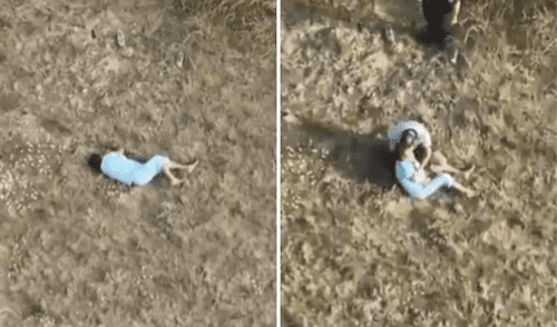 Ambos adultos mayores fueron rescatados por la policía española gracias a los drones. Foto: composiciones LR/Captura Ambos adultos mayores fueron rescatados por la policía española gracias a los drones.