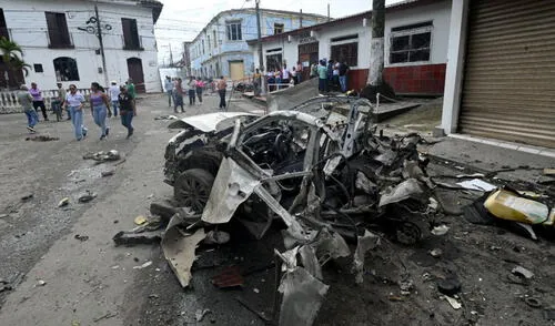 Atentados en Colombia ocasionó daños materiales, personas heridas y muertes. Foto: AFP Atentados en Colombia ocasionó daños materiales, personas heridas y muertes. Foto: AFP