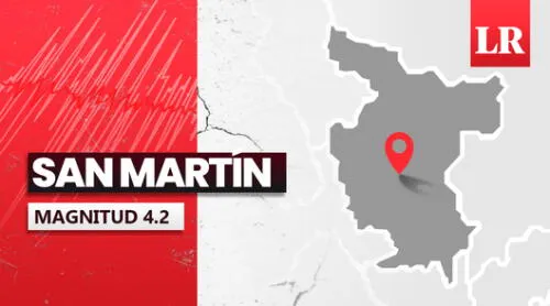 Sismo de magnitud 4.2 sacude San Martín.